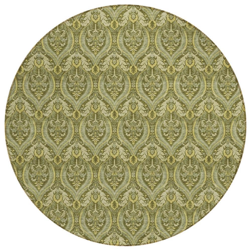 Green 8 ft. Round Woven Trellis Round Indoor/Outdoor Area Rug price history on PriceWatchPro