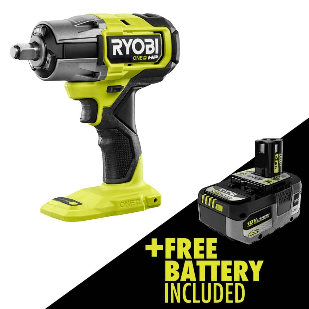 ONE+ HP 18V Brushless Cordless 4-Mode 1/2 in. Impact Wrench with 4.0 Ah Lithium-Ion HIGH PERFORMANCE Battery -  RYOBI, P262-PBP004