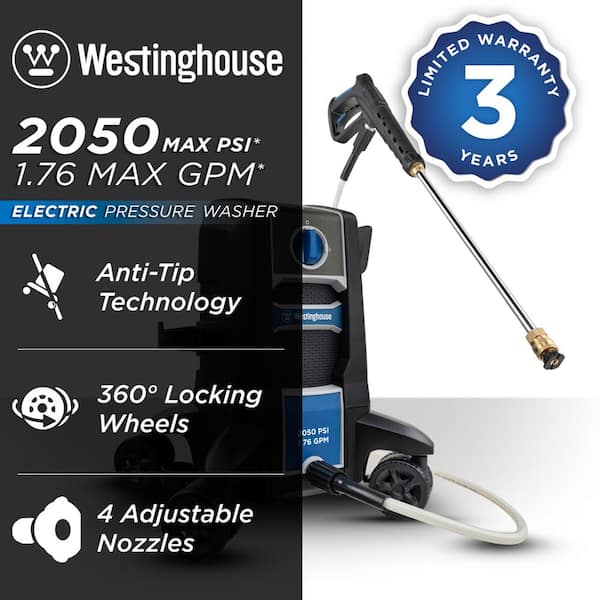 Westinghouse ePX 2050 PSI 1.76 GPM Electric Pressure Washer with 