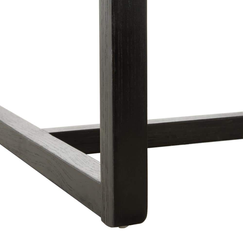 Black and Natural Wood Cane Accent Arm Chair