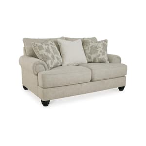 71 in. Multicolor Solid Print Polyester 2-Seater Loveseat with 3 Pillows