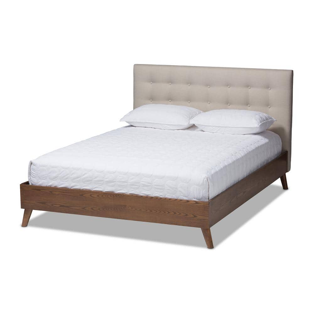 Baxton Studio Alinia Light Beige King Platform Bed 146-8170-HD - The ...