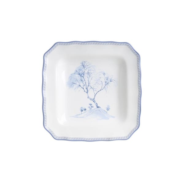 222 Fifth Scenic Toile Blue Porcelain 12-Pieces Dinnerware Set