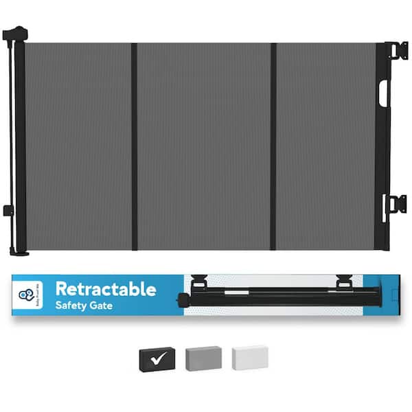 Baby and Pet Retractable Safety Gate, Mesh 71 in. W x 34 in. Tall