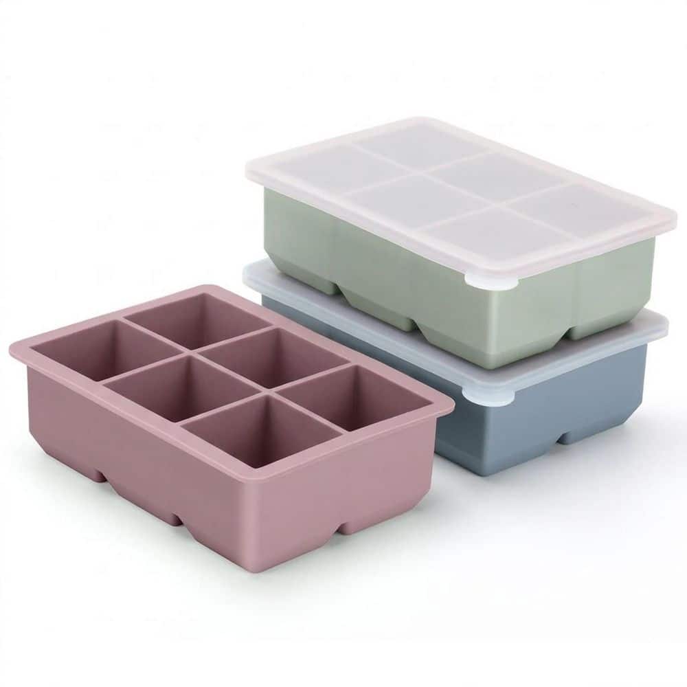 Multi-Colored Ice Cube Tray 3 Pack, Food Grade Ice Cube Molds with Removable Lids for Kitchen Cocktails Whiskey price history on PriceWatchPro