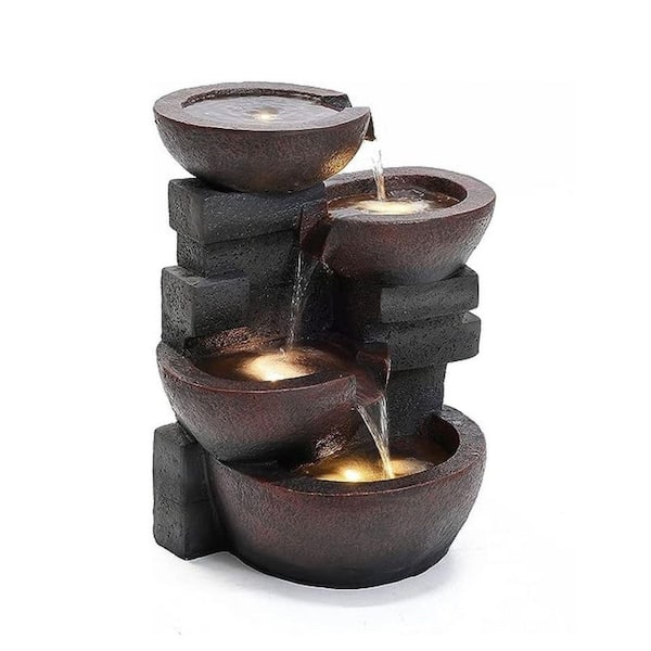 Pots Waterfall Fountain with Led Light