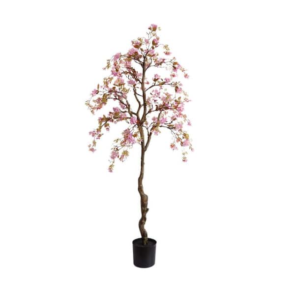 Garvee 5.2 ft. Artificial Assorted Flowers Tree in Pot, Realistic Potted Silk Begonia Flower Tree For Home Indoor Outdoor Decor