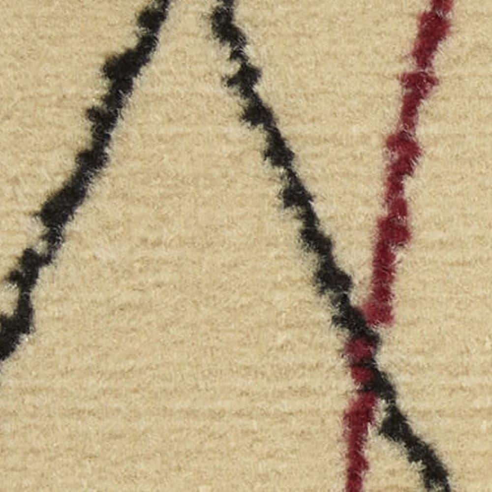 5' X 7' Red and Ivory Floral Power Loom Area Rug price history on PriceWatchPro
