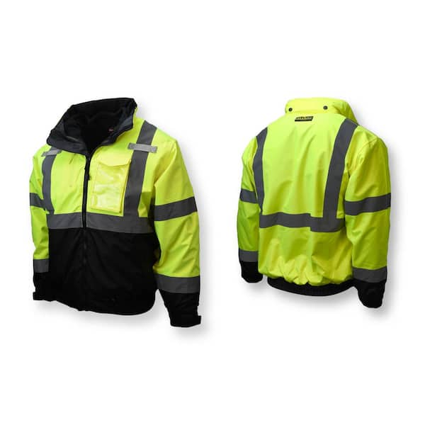 RADWEAR 3-In-1 Deluxe High Visibility Bomber Jacket in Green/Black