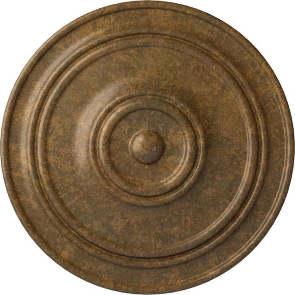 Ekena Millwork 21-7/8 in. x 2-3/8 in. Classic Urethane Ceiling Medallion (For Canopies upto 5-1/2 in.) Hand-Painted Rubbed Bronze