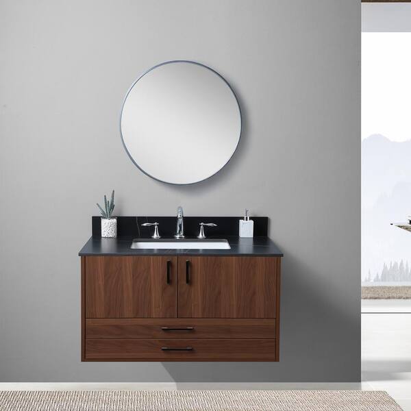 ●ONE BRILLIANT● XinaOB489Black Xina-OB489-Black Jenkins 48in Black Single Sink Bathroom Vanity | Whalen
