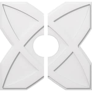 1 in. P X 9-3/4 in. C X 28 in. OD X 7 in. ID Titus Architectural Grade PVC Contemporary Ceiling Medallion, Two Piece