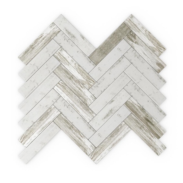 SpeedTiles Rustica Gray 12.20 in. x 11.57 in. x 0.2 in. Glass Peel and Stick Wall Mosaic Tile (5.52 sq. ft./Case)