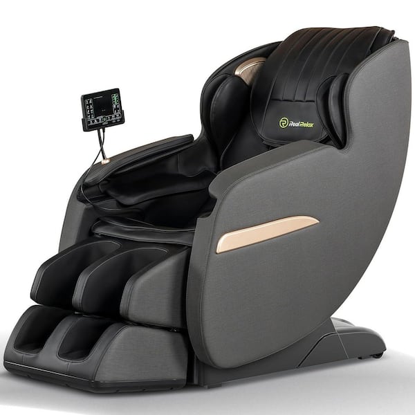 Newest Faux Leather Massage Chair Full Body, Zero Gravity, Added Voice Broadcast Upgraded LCD Screen, Black