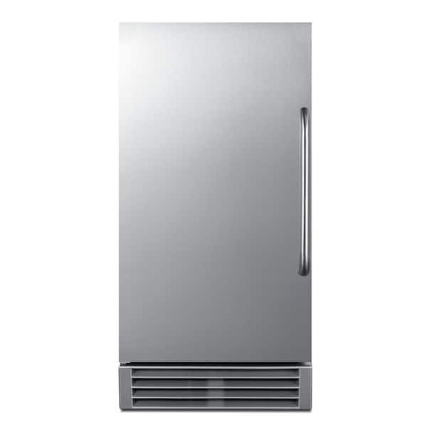 15 in. 50 lbs. Built-In Outdoor Ice Maker in Stainless Steel