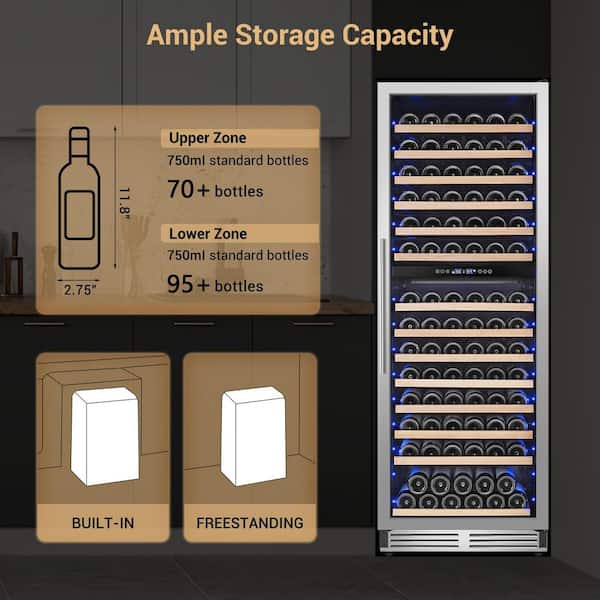TITTLA 23.5 in Dual Zone Cellar Cooling Unit Wine
