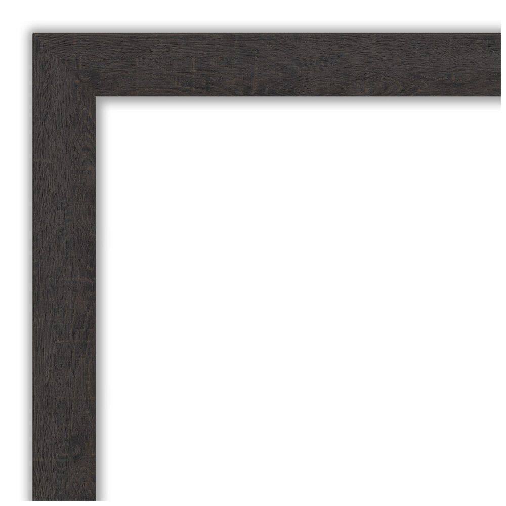 Espresso Woodgrain Rectangular Bathroom Vanity Mirror