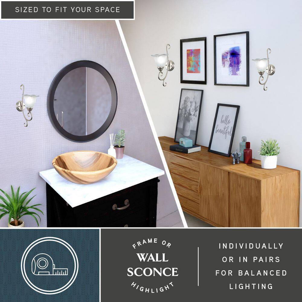 Bella Brushed Nickel Vanity Light with Alabaster Glass Shade
