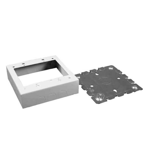 Wiremold 500 and 700 Series Metal Raceway 1-3/4 in. Deep 2-Gang Electrical Box, White