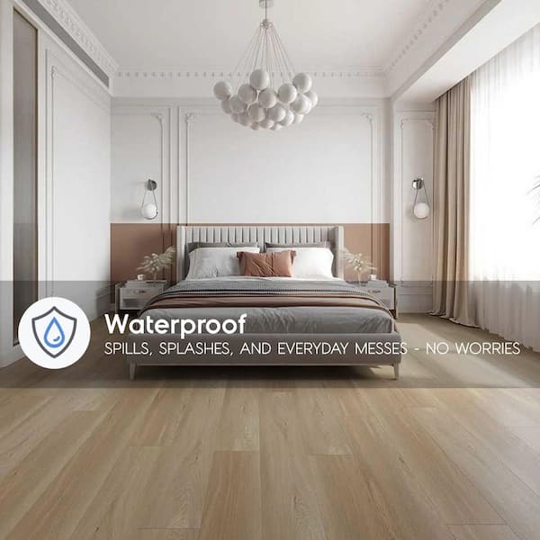 Barrel 20 Mil x 7.5 in. W x 48.19 in. L Glue-Down Waterproof Luxury Vinyl Plank Flooring (42.52 sq. ft./case)