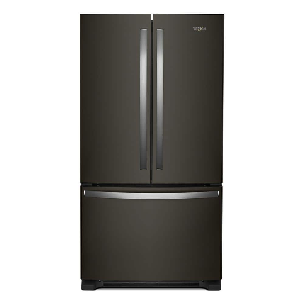 20 cu. ft. French Door Refrigerator in Fingerprint Resistant Black Stainless with Internal Water Dispenser Counter Depth