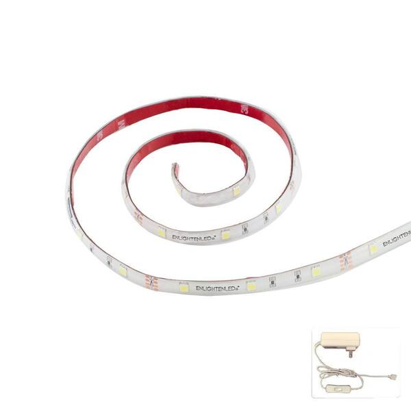 EnlightenLEDs 36 in. LED Ultra Cool White Flexible Linkable Strip and 2-Amp Power Supply Complete Kit