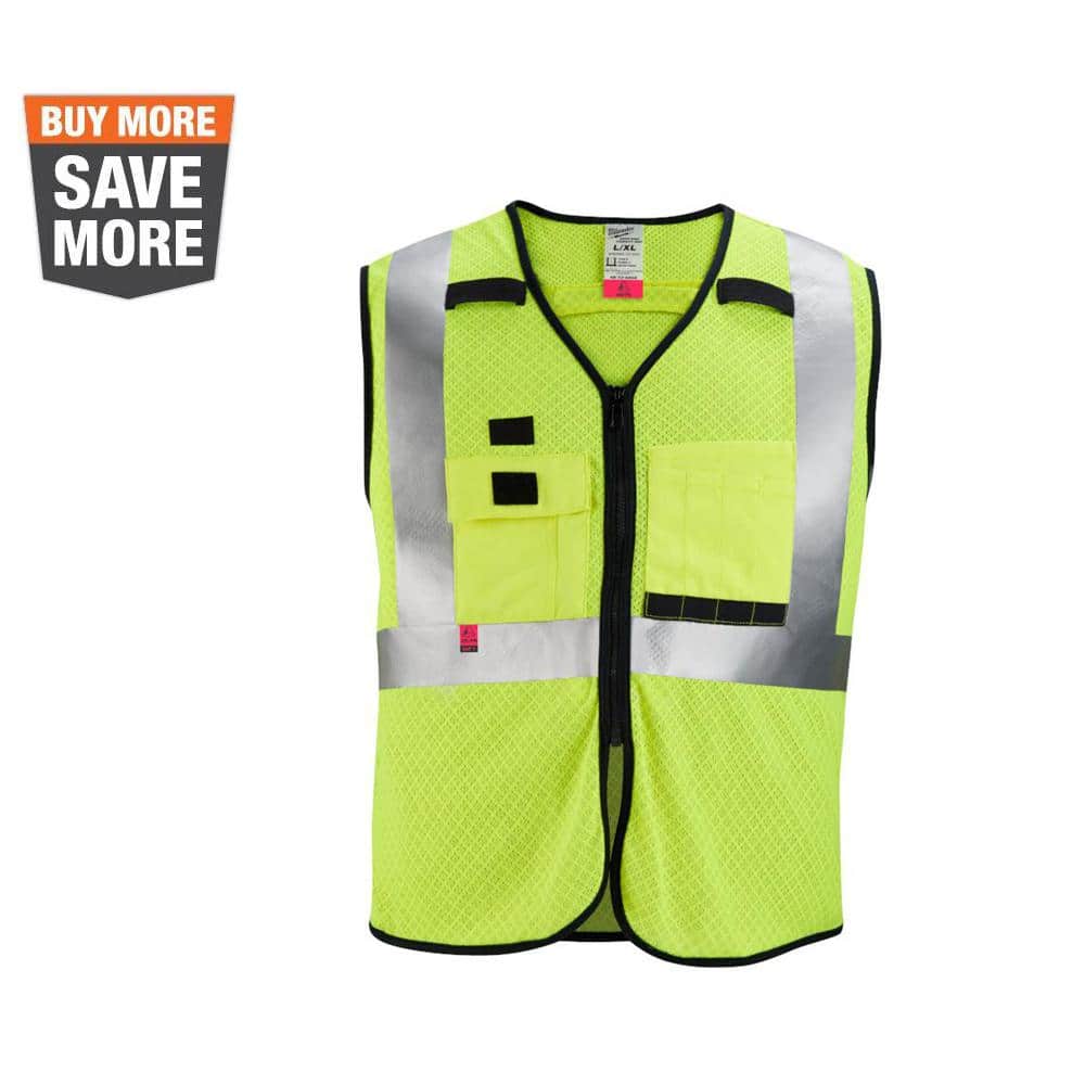 Milwaukee ArcRated/FlameResistant 4XLarge/5XLarge Yellow Mesh Class
