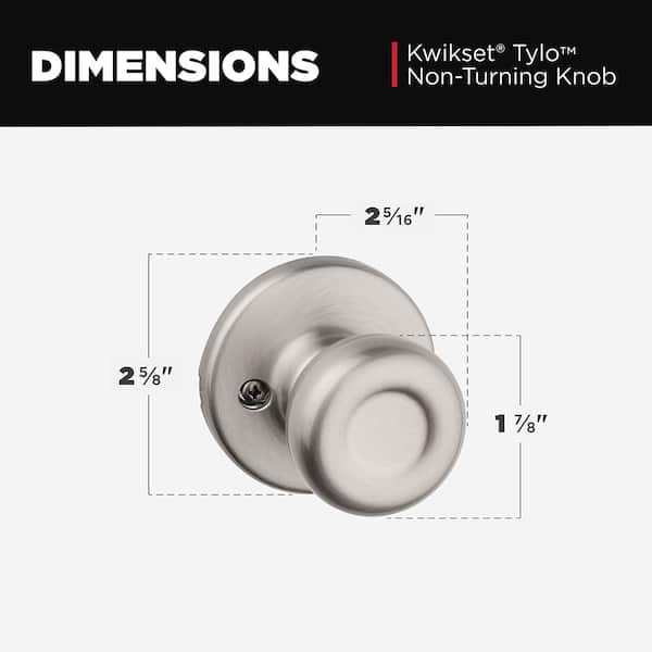 Kwikset Tylo Satin Nickel Dummy Door Knob Featuring Microban