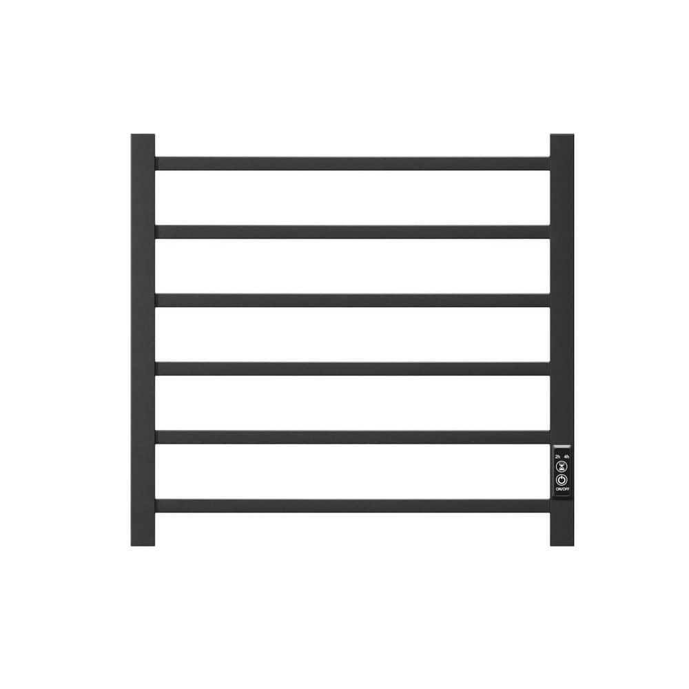 6-Bar Wall Mount Electric Heated Towel Rack with Timer and Overheat Protection in Matte Black price history on PriceWatchPro