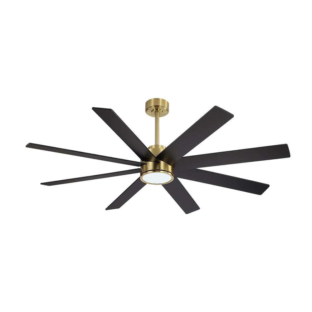 72 in. 8-Plywood Blades Indoor Gold and Black LED Ceiling Fan with Remote price history on PriceWatchPro