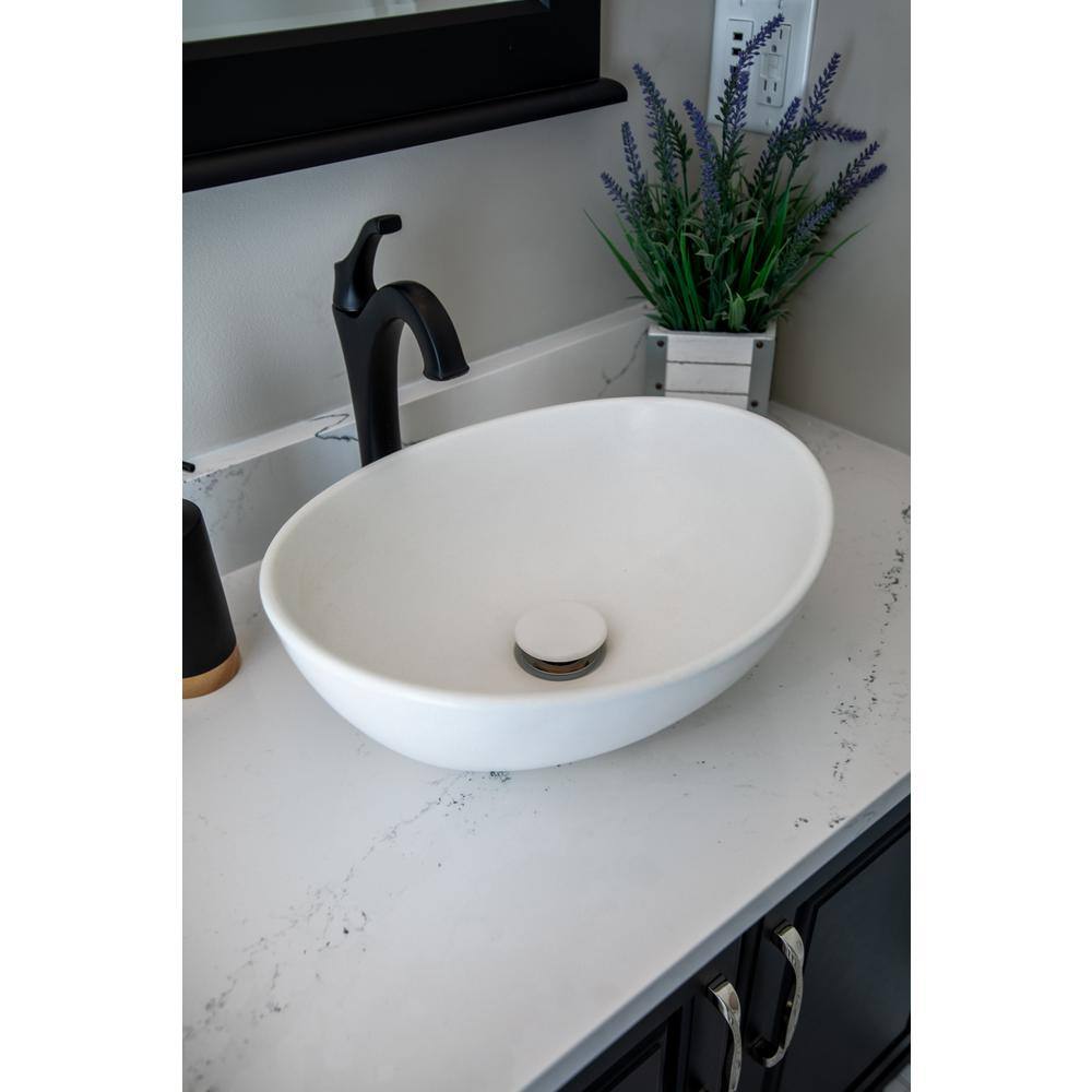 Eden White Ceramic Oval Bathroom Sink