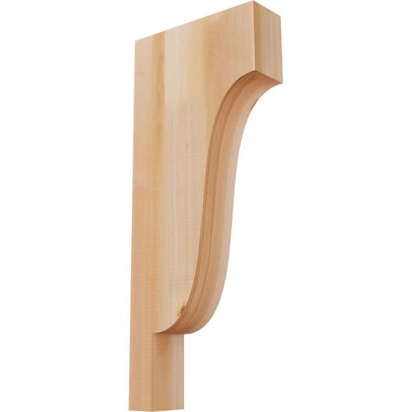 Ekena Millwork 3-1/2 in. x 12 in. x 28 in. Western Red Cedar Newport Smooth Corbel