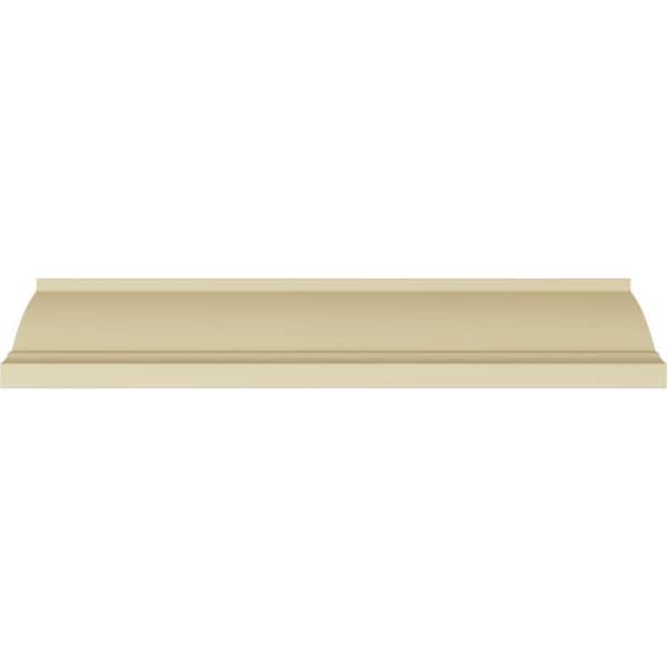 Ekena Millwork 3-1/2 in. x 3-1/8 in. x 94-1/2 in. Polyurethane Legacy Acanthus Leaf Crown Moulding
