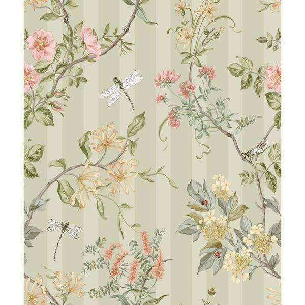 Walls Republic Sage Spring Meadow Floral Trail Print Non Woven Non ...