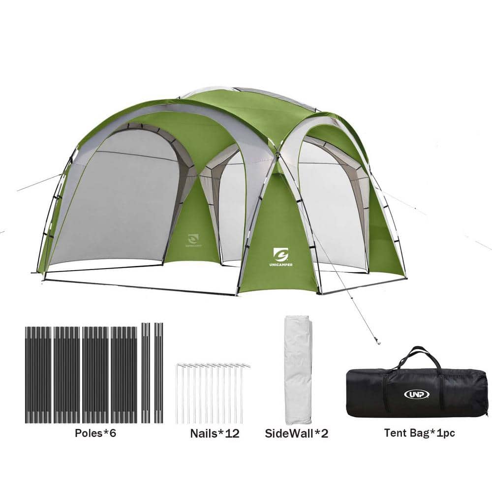 SOOMLOOM パップテント Sudzendf Green 12 ft. x 12 ft. Pop Up Canopy Tent with Side
