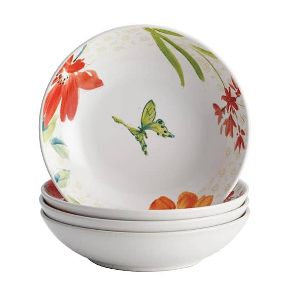 BonJour Dinnerware Al Fresco Porcelain Stoneware 4-Piece Fruit Bowl Set