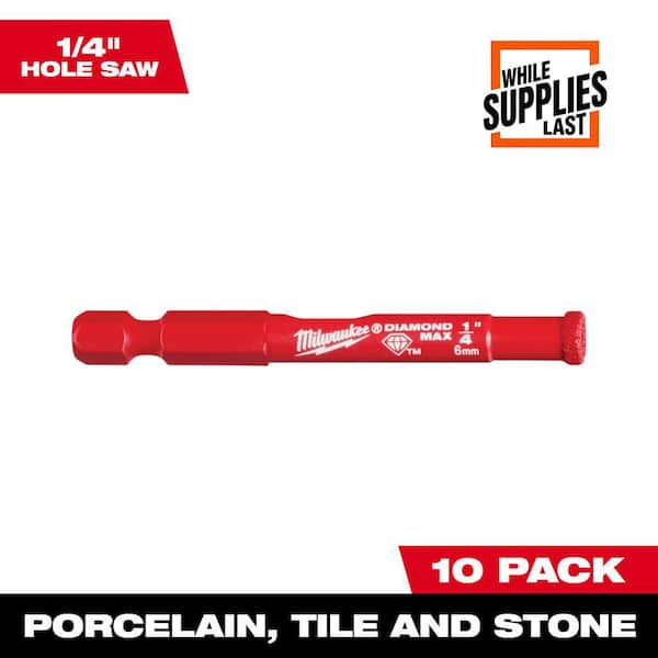 1/4 in. Diamond Max Hole Saw (10-Pack)