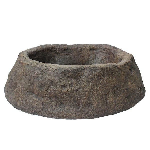 Huge Faux Sandstone Pond Rock Lightweight Boulder for Landscaping and Utility Cover Weather-Resistant Stone, Ellipsoid
