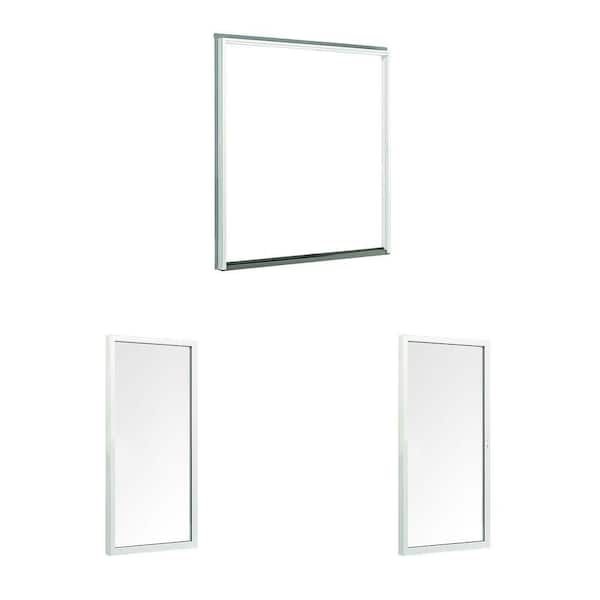 70-1/2 in. x 79-1/2 in. 200 Series White Left-Hand Sliding Patio Door Set (Frame Kit, Fixed Panel, Moving Panel)
