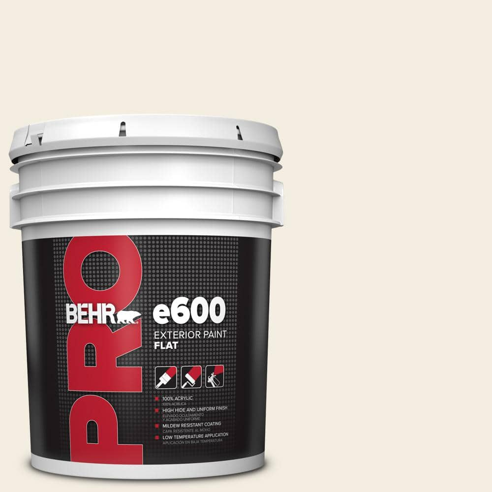 Behr Pro 5 Gal W F 210 Nude Flat Exterior Paint Pr61005 The Home Depot