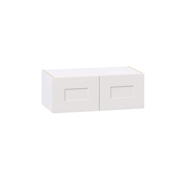 Roseland 27 in. W x 14 in. D x 10 in. H Assembled Shaker Wall Bridge Kitchen Cabinet in Warm White