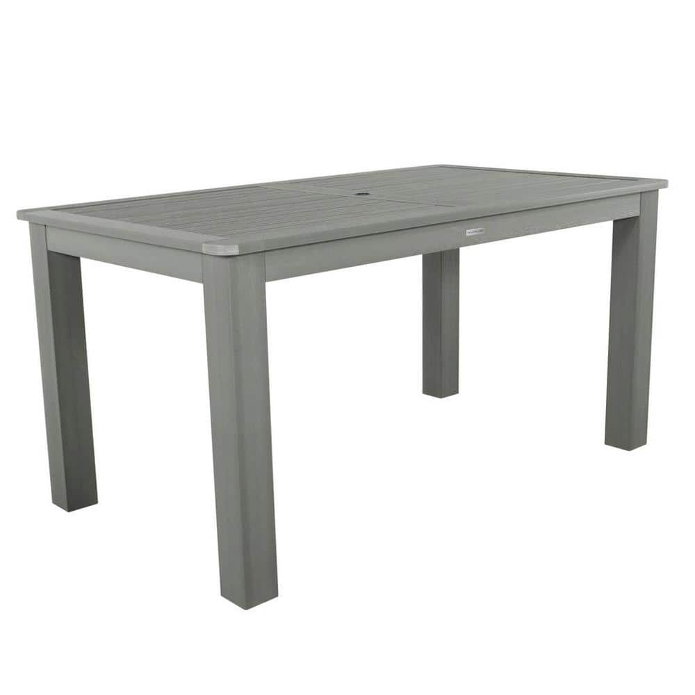 Coastal Teak Rectangular Recycled Plastic Outdoor Balcony Height Dining Table
