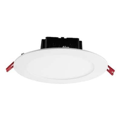 Commercial Electric Box on Top Integrated LED 6 in Round Canless Recessed Light for Kitchen Bathroom Livingroom, White Soft White 91512