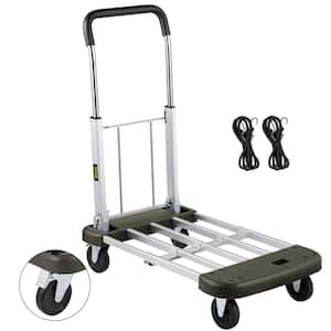 Folding Cart 330 lbs. Capacity Dolly Hand Truck with 4 Wheels Luggage Trolley