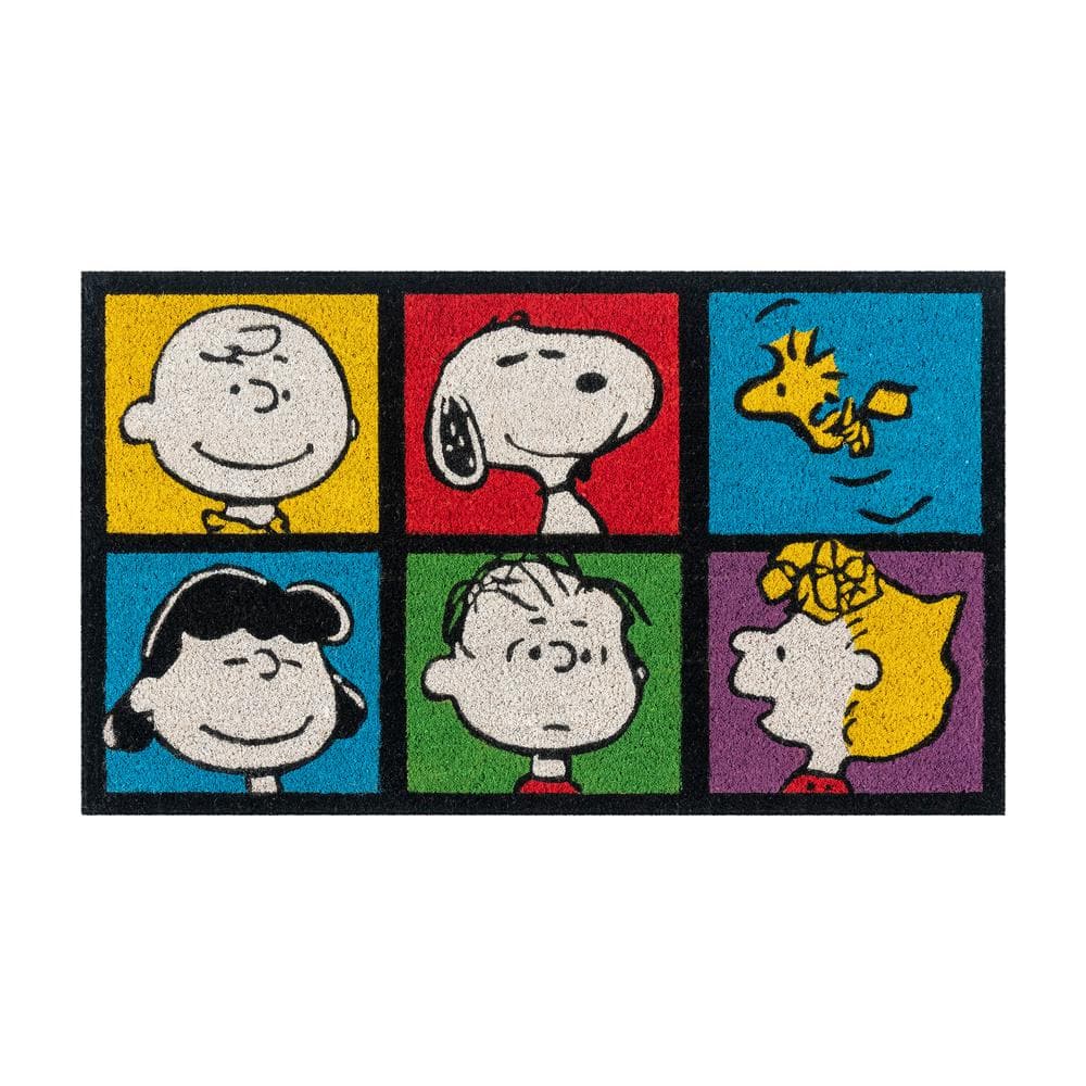 Peanuts Snoopy and Friends Colorful Coir Outdoor Door Mat Set