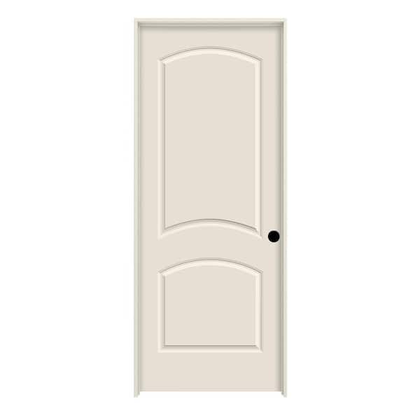 JELD-WEN 32 in. x 80 in. Primed Left-Hand C2050 2-Panel Arch Top Premium Composite Single Prehung Interior Door