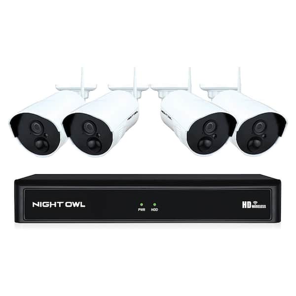 Night Owl 8-Channel 1080P 1TB NVR Security Camera System with 4 AC Wireless Bullet Cameras
