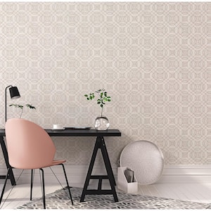 Metallic FX Sand and Gold Geometric Non-Woven Paper Wallpaper Sample