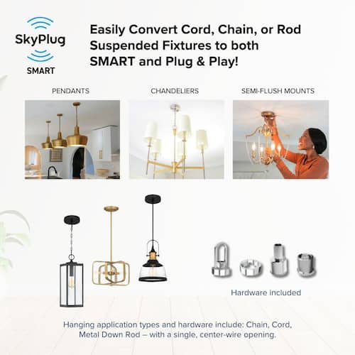 5 in. Modern Gold Smart Plug and Play Lighting Base - Carina Lighting