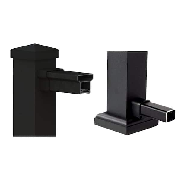 RAILFX PFX 1000 Powder Coated Textured Black Aluminum Level Bracket Kit